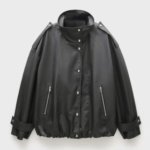 Brand New Women's Black Funnel Neck Jacket
